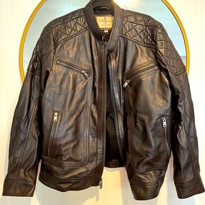 Wilson’s Leather “Mason” quilted jacket in espresso